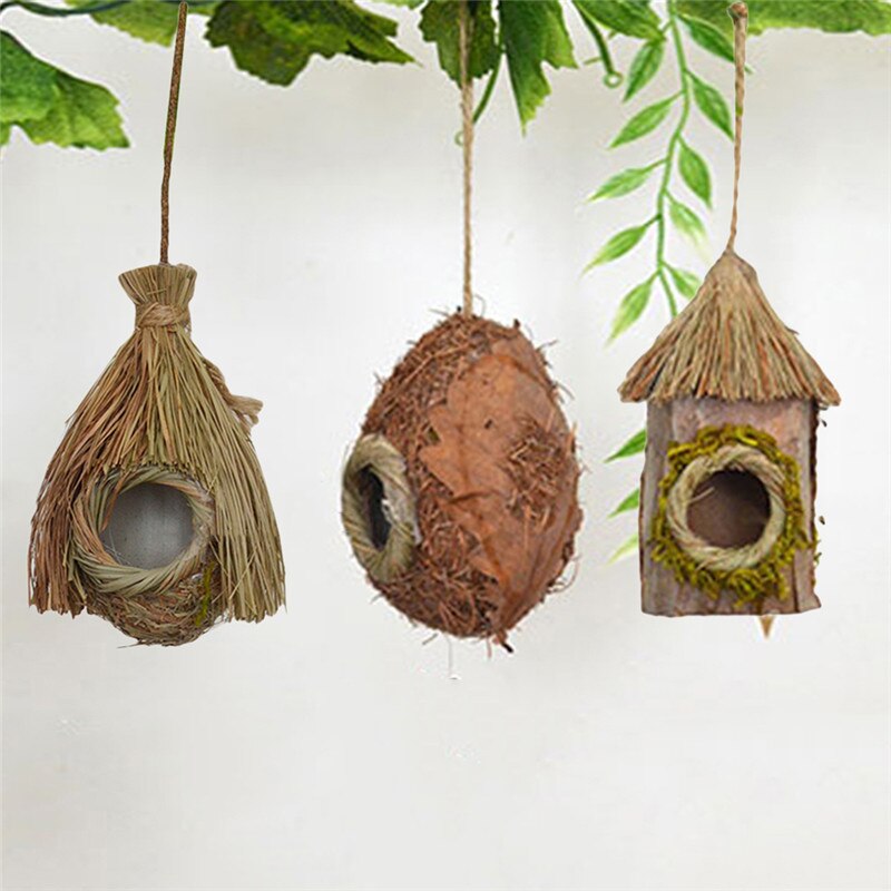 Idyllische Milieubescherming Simulatie Vogelnest Papegaai Vogelnest Plant Decoratie Huis Tuin Woonaccessoires Huisdier Huis