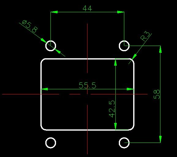 GM72-P Panel de protección de plástico negro carcasa Panel frontal fijo