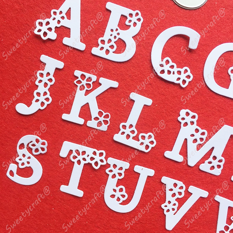 Metal Cutting Dies Stencils Flower Alphabet Letter Frame Dies Scrapbooking Stamp Craft Background Die Cut 2022 Card Making