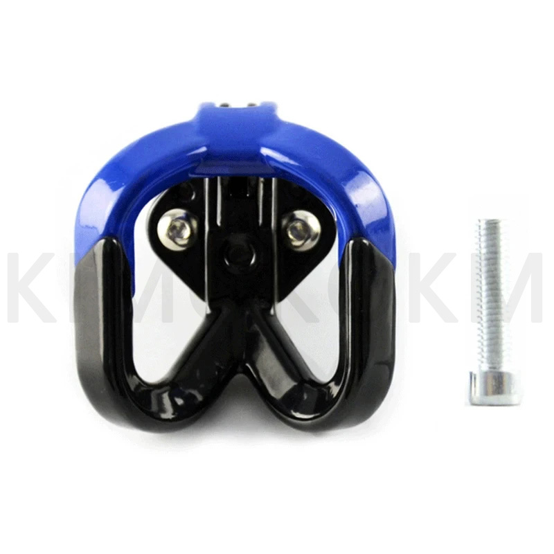 Aluminiumlegering Multifunctionele motorfietsaccessoires Motorhelment Hook Holder Handtas Hook Bagage Boodschappentas Hangers: Blauw