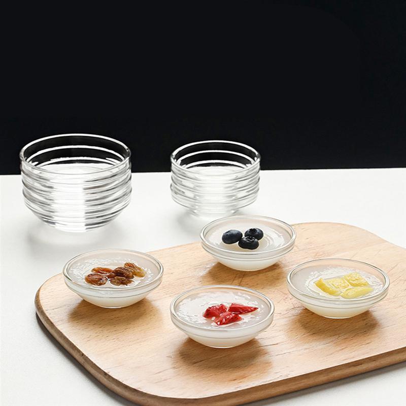 12Pcs Lead-Free Glass Material Bowls Pudding Jelly Glass Bowls Cake Molds Pudding Jelly Glass Bowl Cake Mould
