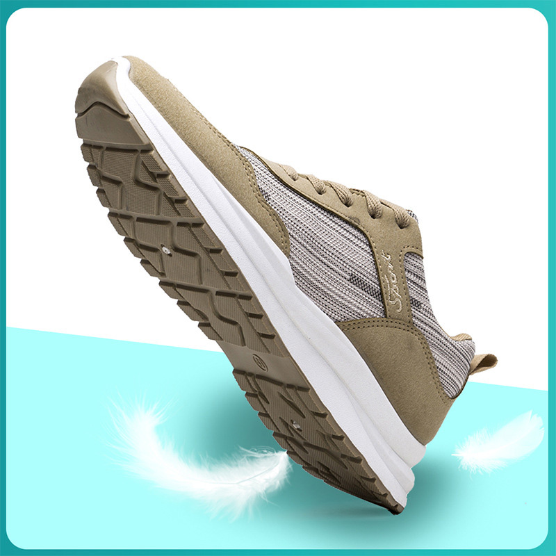 2022 Sports Shoes Running Shoes All-match Casual Shoes Light Breathable Men's Shoes Soft Bottom Lace Up Sneakers