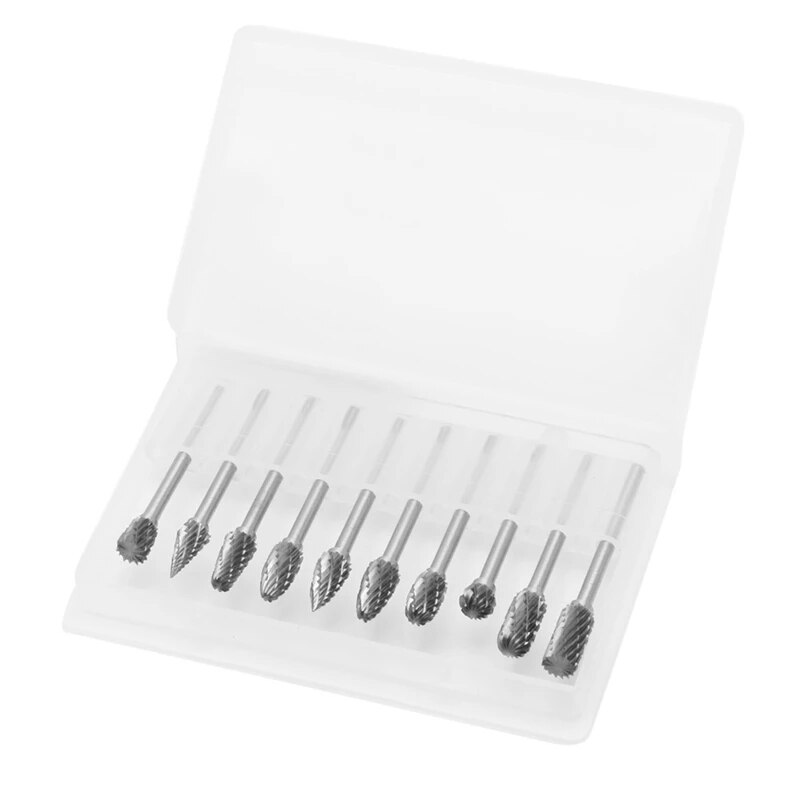 Haste de metal desenho carboneto tungstênio fresa ferramenta rotativa rebarbas duplo diamante corte rotativo ferramentas dremel moagem elétrica