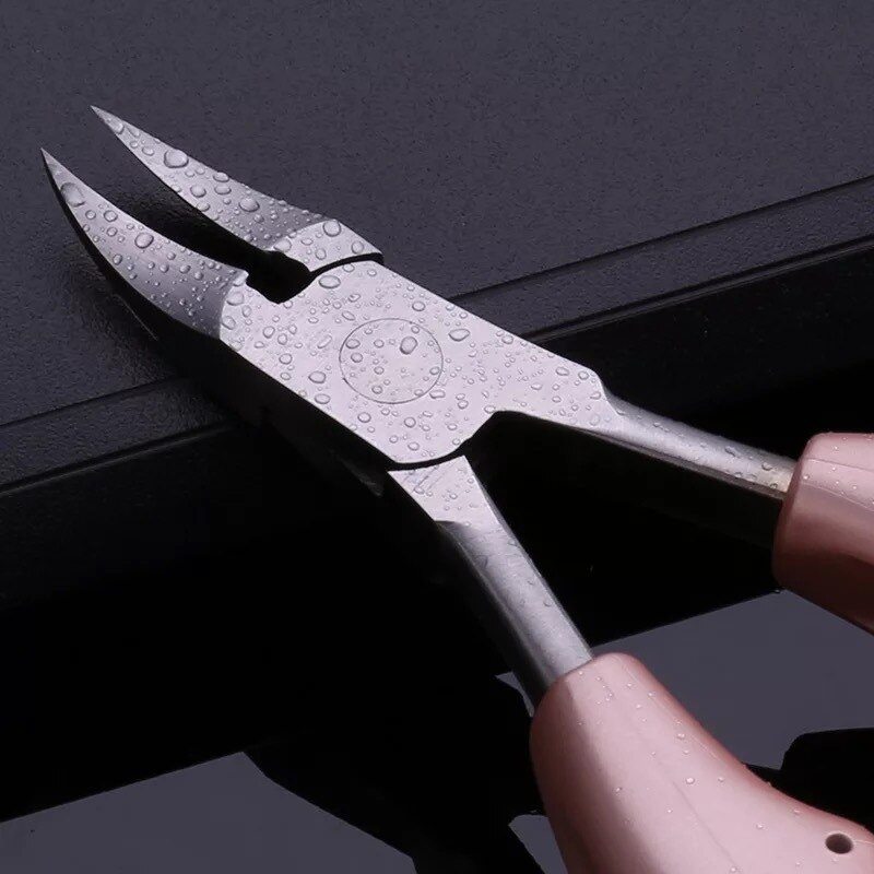 Coupe-ongles pour ongles épais et incarnés, pince à nez recourbé, rainure pour ongles, peau morte