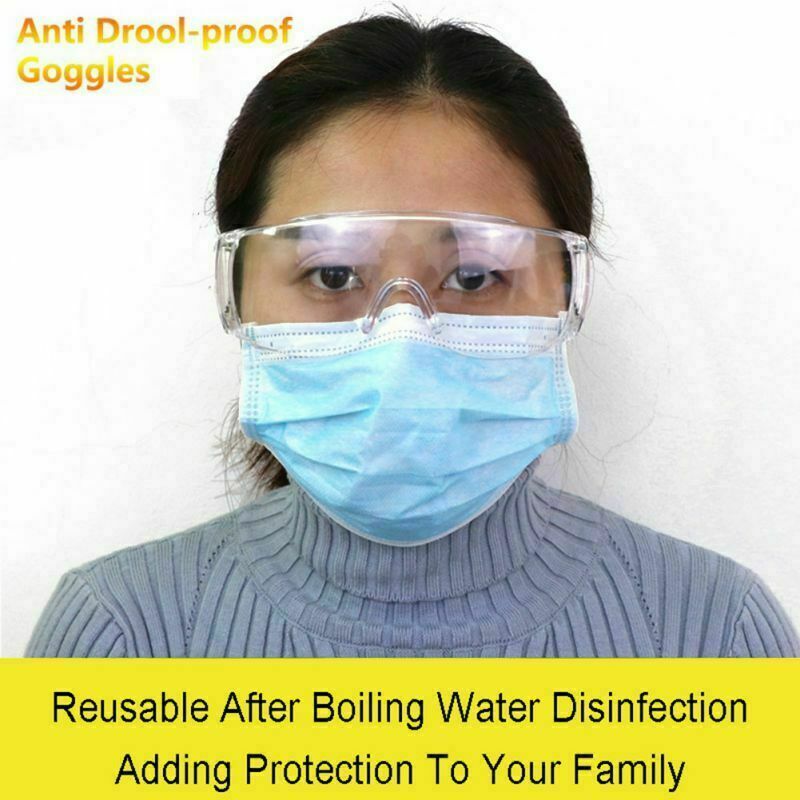 Transparent Safety Goggles Glasses Eye Protection Work Lab Anti Dust Clear Lens Work Protective Anti-fog Seal Eye Protection