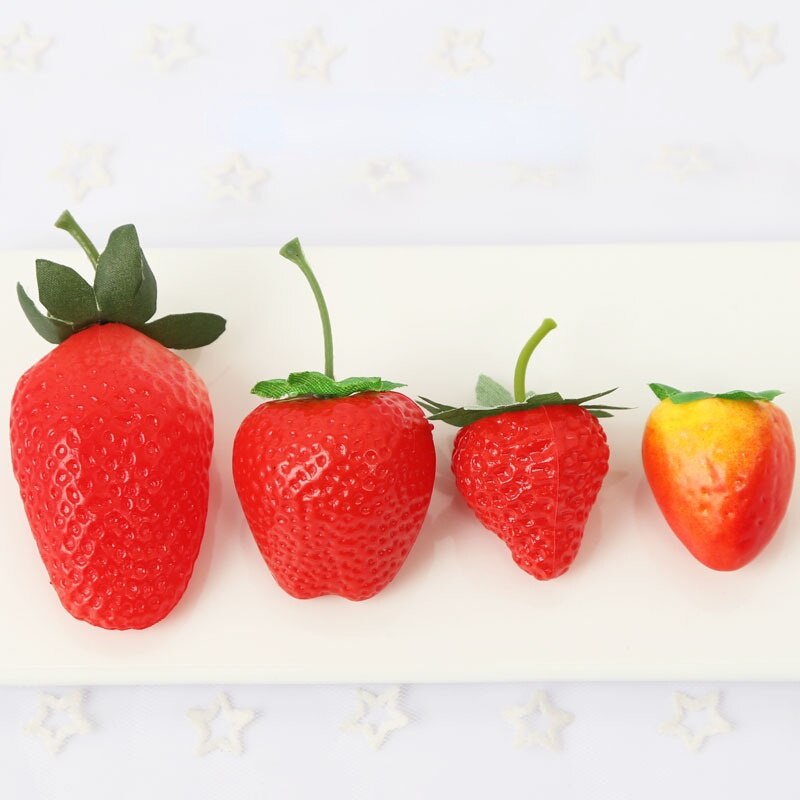 Simulation Strawberry Plastic Foam Model Decor Simulation Fruit Home Furnishing Soft Decoration Decor Photography Props 20PC