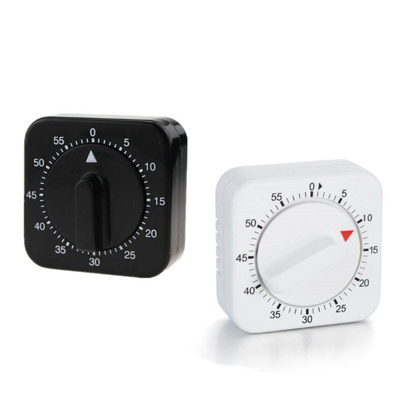 60 Minutes Kitchen Timer Count Square Cooking Up Alarm Sleep Temporizador Clock Mechanical Stopwatch Alarm Down Office Meeting