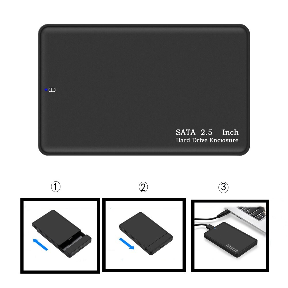 USB3 da 2.5 pollici SATA HDD Caso SSD allegato esterno duro unità Cassa Disk scatola per PC duro Disk Esterno 1tb 2TB