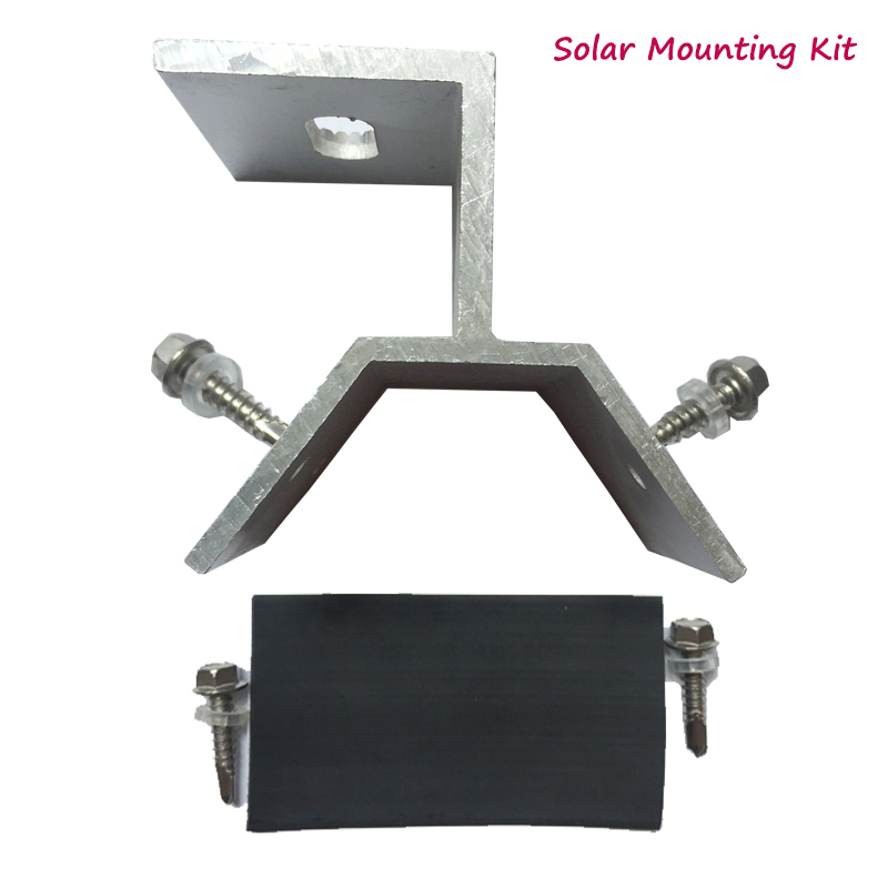 mounting brackets kit accessories for solar panels installation fixed on roof house solar panel aluminum material fixed clamp