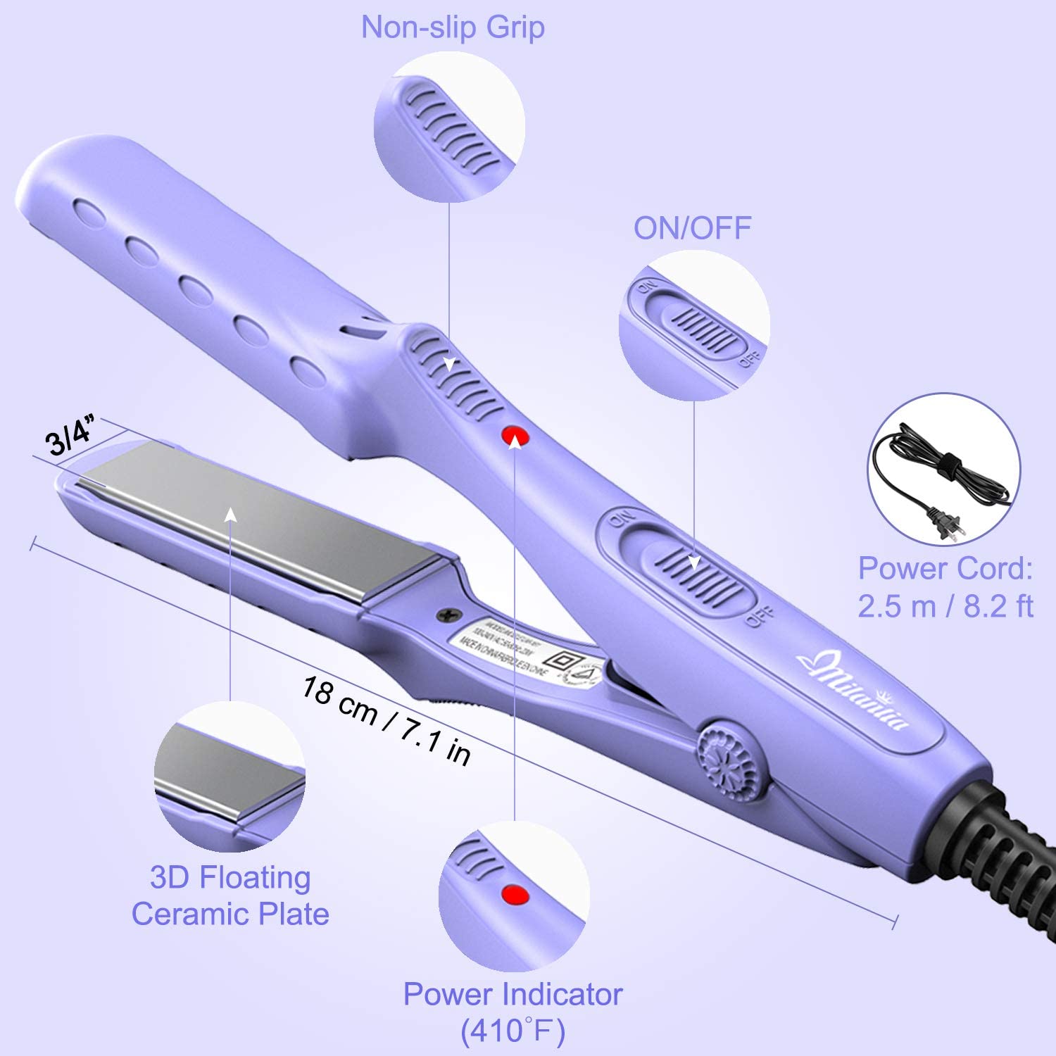 Mini Travel Hair Straightener, 3/4 in Dual Voltage... Grandado