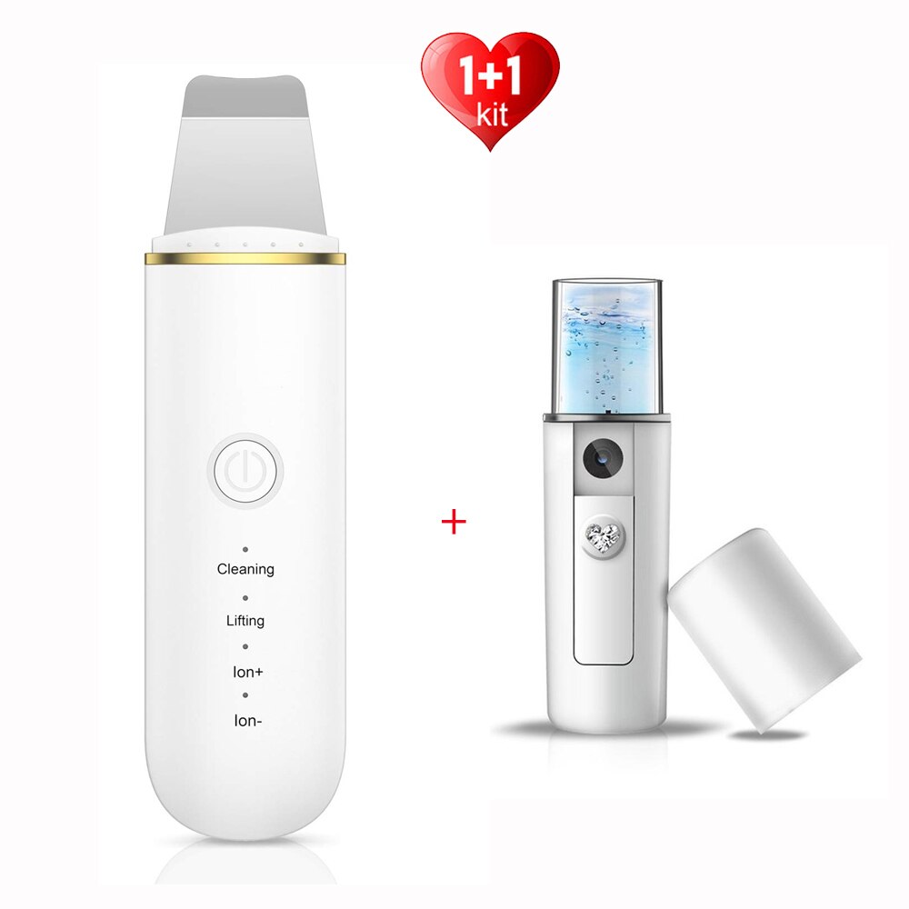 Ultrasonic Skin Scrubber Skin Ultrasonic Cleaning Peeling Extractor Facial Lifting Peeler Deep Cleaning Beauty Apparatus