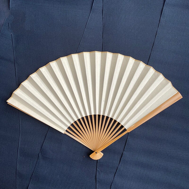 Blank Calligraphy Paper Folding Fan Classical DIY Xuan Paper Fan Artist Brush Calligraphy Ink Painting Paper Fan Art Supply