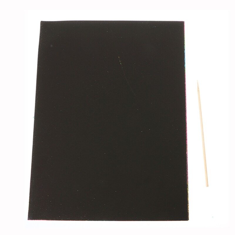 10 Vellen A4 Magic Scratch Art Schilderen Papier Met Tekening Stok Kinderen Speelgoed