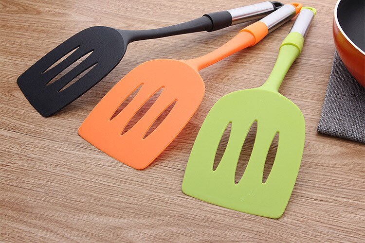 1PC Kitchen Utensils Nonstick Cooking Spatula Nylon Heat-Resistant Slotted Spoon Scoop Turner Kitchen Cooking Tools KX 254