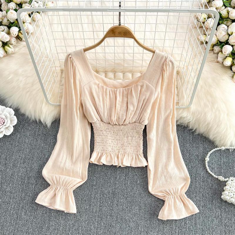 2022 Lente Zomer Chemise Femme Lange Mouwen Borduren Uitgeholde Bloem Losse Vest Shirt Veelzijdige Vrouwen Dragen Kleding