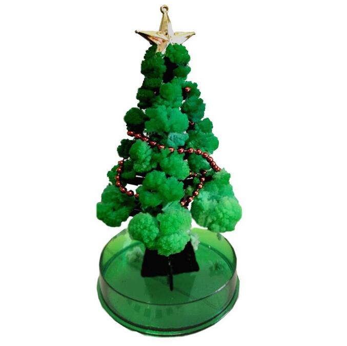 Miracle croissant arbre de noël bricolage vert visuel comme par magie cultiver des cristaux de papier arbre magique cultiver des arbres de noël: GREEN