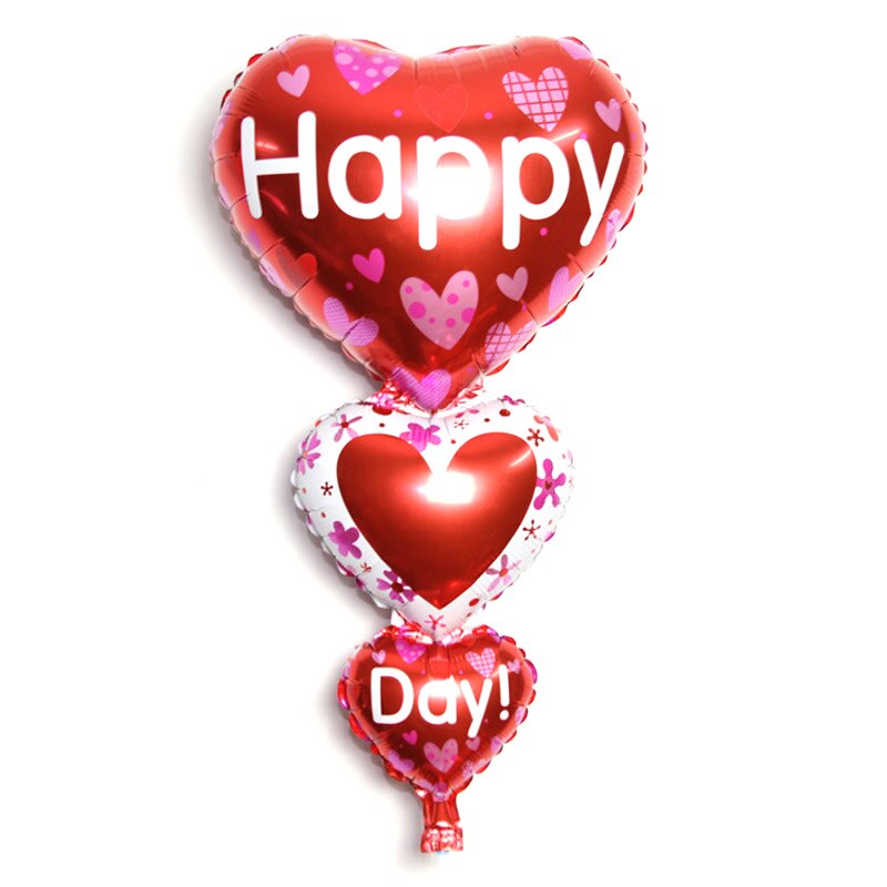 Big I Love You/ Happy Day Letters Balloons Love Heart Engagement Anniversary Weddings Valentine Party Decor Supplies YE