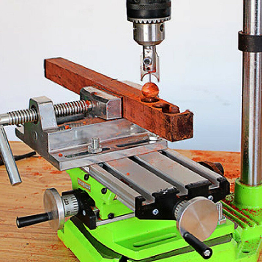 Mini-præcision multifunktionel bore fræsemaskine bænk bore skruestik armatur arbejdsbord justering koordinere bord fræsning