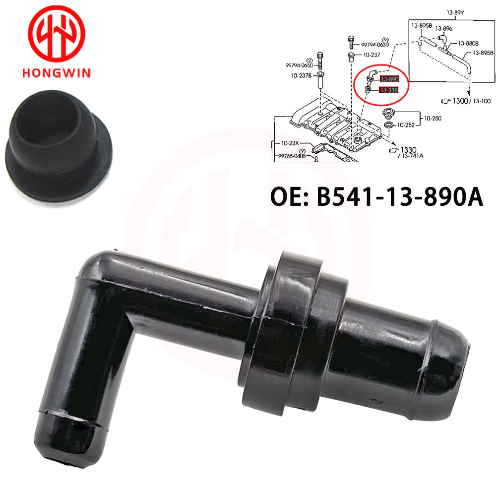 Positive Crankcase Ventilation PCV Valve B541-13-890A For Mazda 323 Miata 626 MX-3 MX-6 Protege5 L4-1.6L 1.8L 2.0L 1994-2002