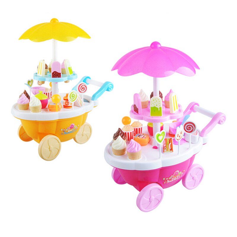 Boodschappen Speelgoed Mini Trolley Meisje Snoep Auto Ijs Winkel Supermarkt Kinderen Huis Speelgoed Verlichting Speelgoed Auto Cadeau Speelgoed Muziek