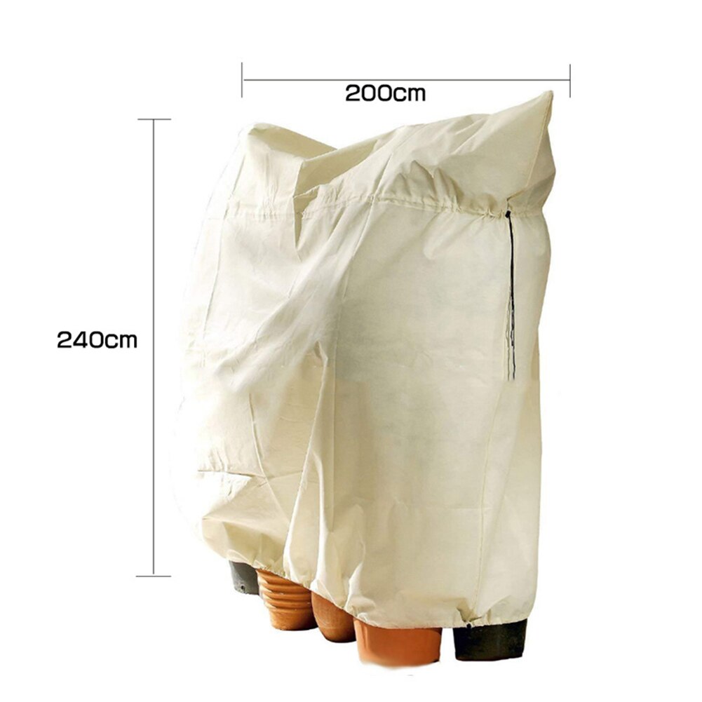 Capa de proteção de geada de plantas de inverno para árvores de fruto em vasos de plantas de jardim