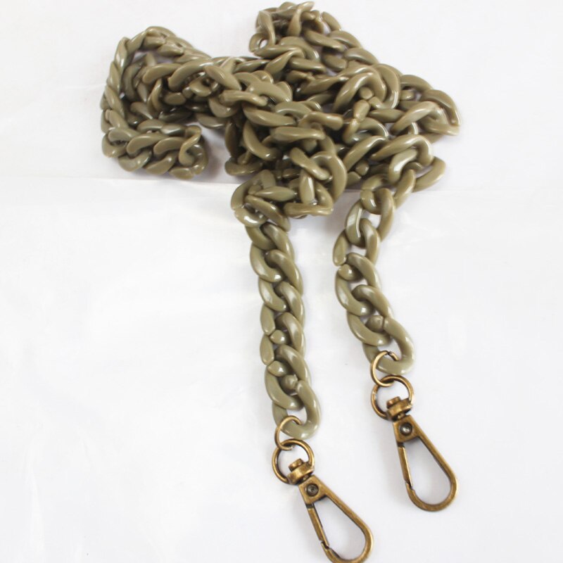 60-120cm żywica akrylowa torba na łańcuszku paski kobiety pasek na ramię do torebek plastikowa torebka torba na łańcuszku akcesoria do toreb akrylowe torby pasy: army green / 120cm