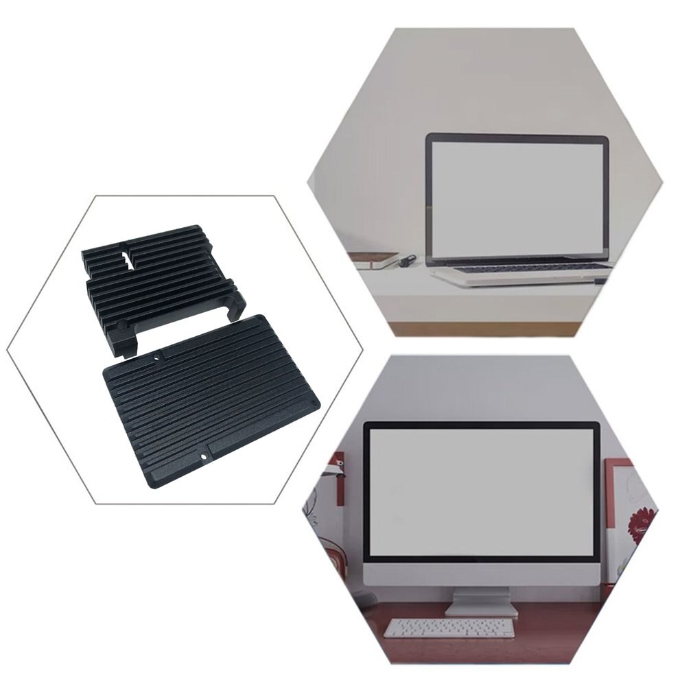 Raspberry Pi 4/3 Aluminum Case with Dual Cooling Fan Metal Shell Black Enclosure for RPI Raspberry Pi 4B/3B/3B+