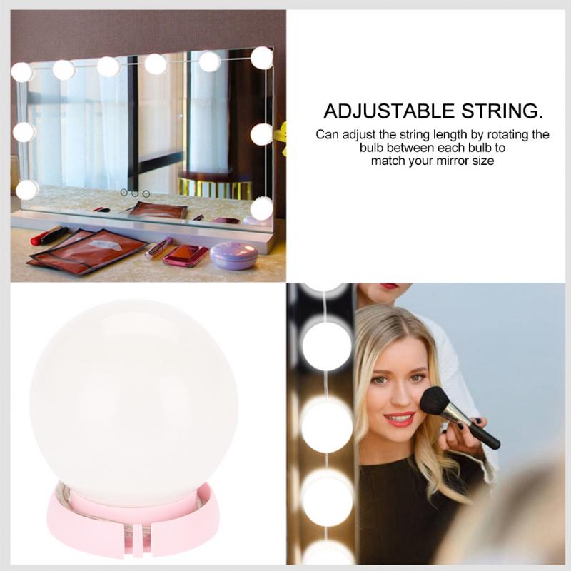 Make-upspiegel, kaptafel, led-lampen, set, usb-oplaadpoort, cosmetische verlichte make-upspiegels, lampen met instelbare helderheid
