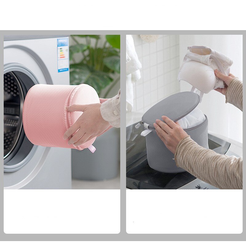 6 kpl japanilaistyylinen vaatteiden pesupussi kiinteä verkko pyykkipussi vetoketju sukat pesun järjestäjä kodin rintaliivit suojapussi