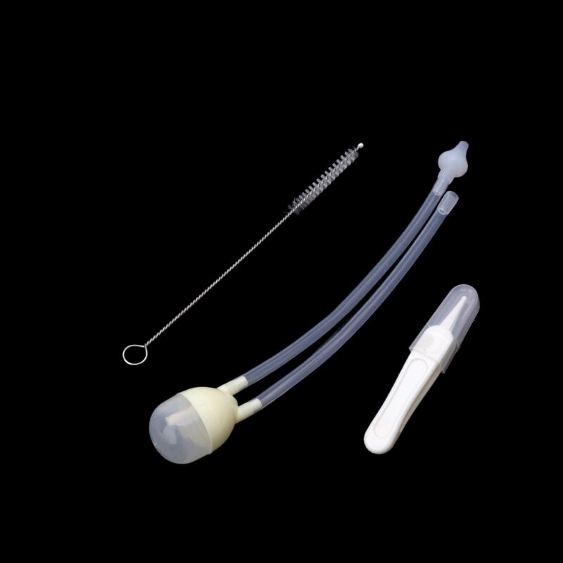 Juego de utensilios para el cuidado del bebé, limpiador de Nariz de seguridad para recién nacidos, aspirador Nasal con aspiración al vacío, 3 uds., accesorios de protección contra la gripe