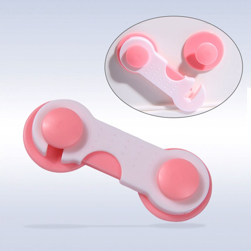 2 Stuks Plastic Baby Veiligheid Ladeblokkering Bescherming Van Kinderen Kinderen Veilig Sloten Voor Kast Kast Deurklinken Baby Accessoires: Pink