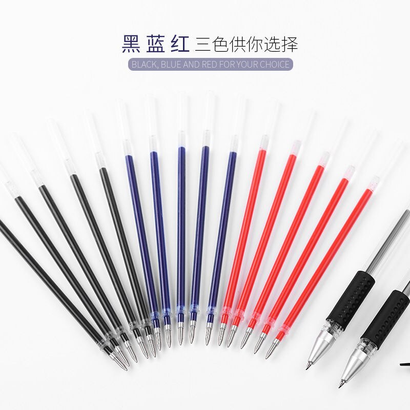 50 units / batch 0.5mm blue gel pens, gel pens and rechargeable stationery, office and school supplies, pencil boxes