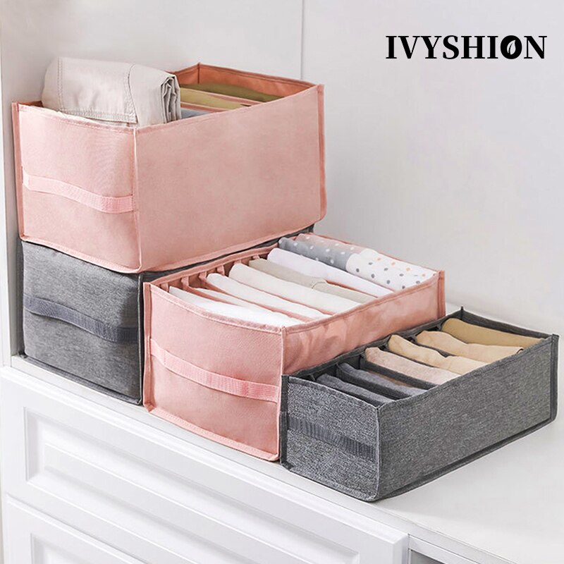 Large Box Storage Clothing Organization System For Jeans Pants T-shirt Sweater Wardrobe Closet Organizer Clothing Storage Boxes