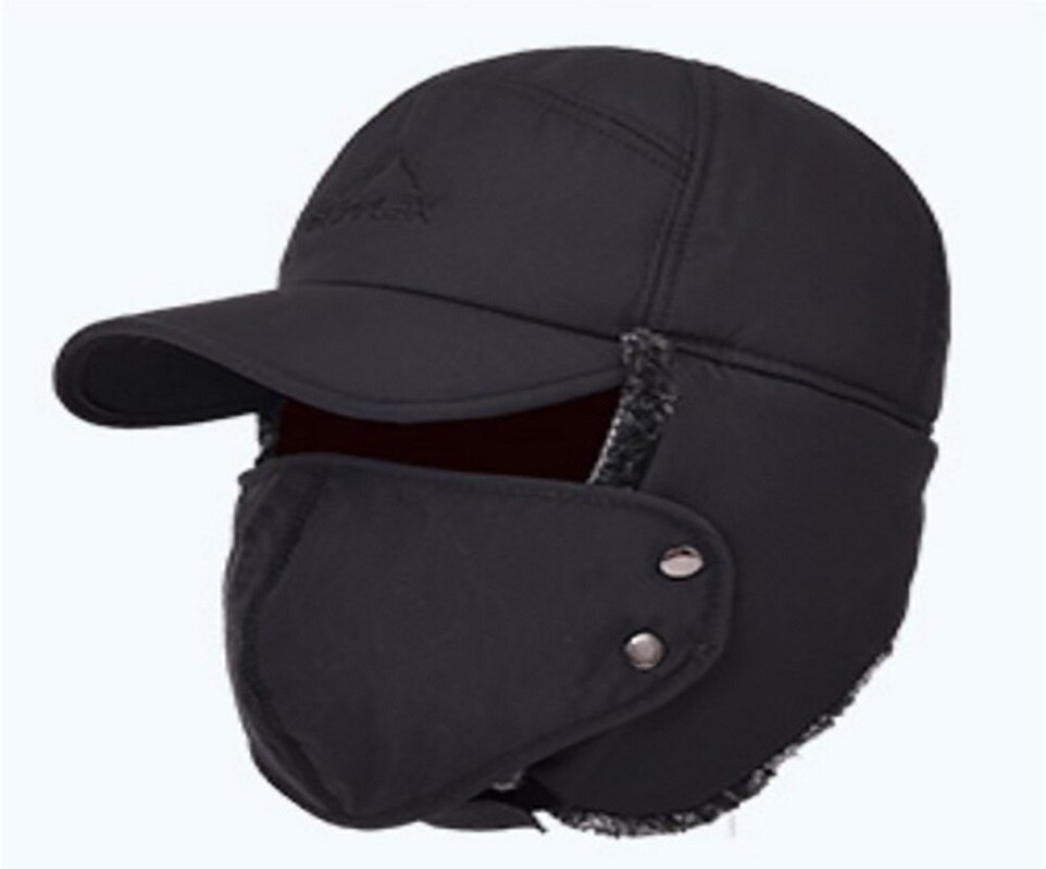 Trapper hatut lämmin talvi sotilas lentäjä hattu korvaläppäillä tuulenpitävä maski ushanka hattu miehille &amp; naiset