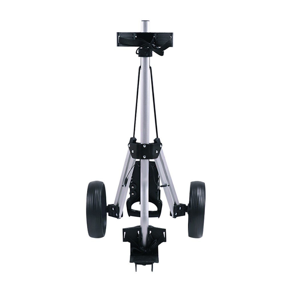 Golf Push Cart Swivel Foldable Foldable 2 Wheel Push Pull Golf Cart /cup Holder Trolley Swivel Steel Light Stand Cart