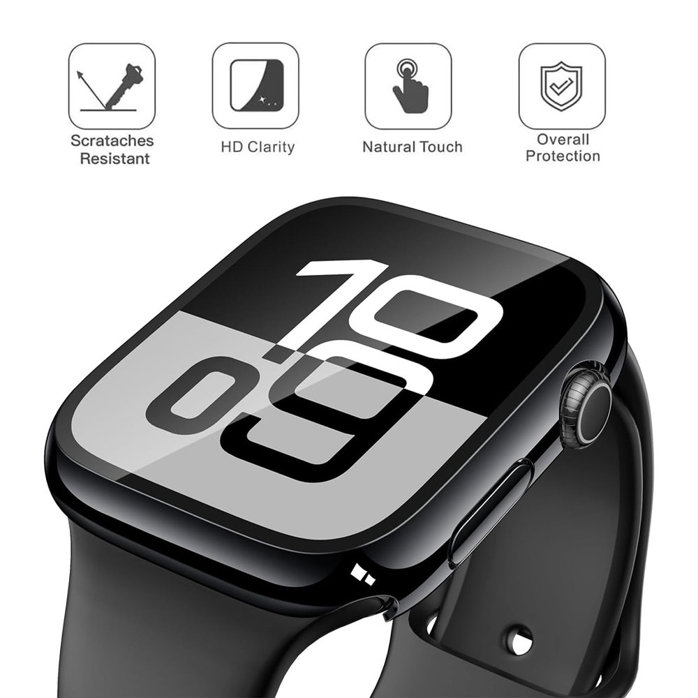 Screen Protector Voor Apple Horloge Case Serie 10 9 SE 8 7 6 5 4 46mm 42mm 45mm 44mm 40 41mm PC Bumper + Gehard Glas iWatch Cover