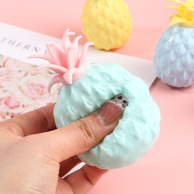 Rolig mjuk ananas anti-stress boll leksak för barn, vuxen fidget squishy antistress kreativitet sensorisk leksak