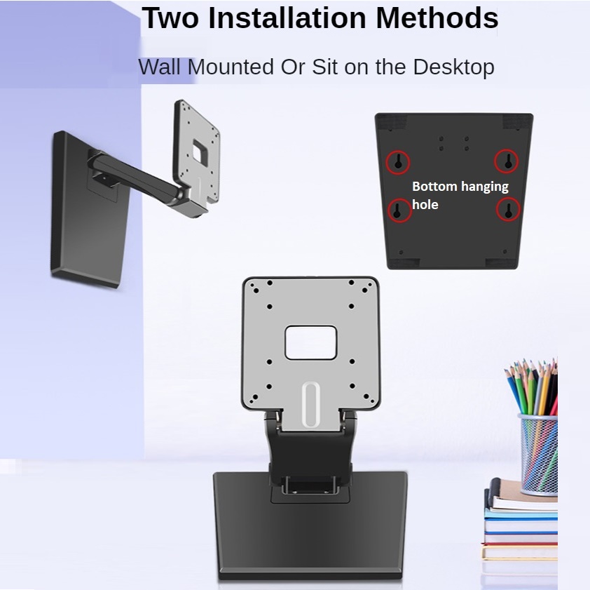 HILLPORT 13-24" Tilt Suporte Monitor Mounted LCD TV Holder Touch Screen Monitor Desk Bracket Folding Monitor Table Stand PC DZ11