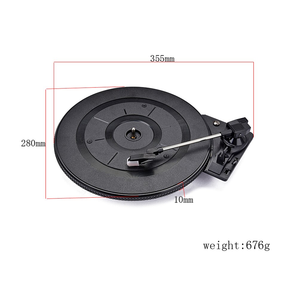 Lecteur de disque vinyle universel LP platine 3 vitesses phonographe Portable disque noir solide et Durable pour votre ancien lecteur de disque