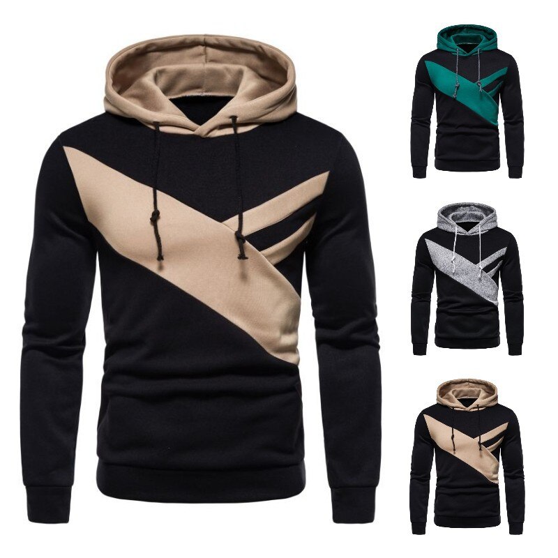 Outono nova camisola com capuz masculina casual moda cor correspondência grande tamanho esportes hoodie pulôver casal camisola ropa hombre