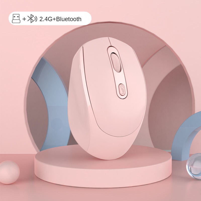Bluetooth 5,1 Maus 2,4G Drahtlose Maus Dual-Modus Wiederaufladbare Maus Gaming Maus 1600DPI Stille Mäuse Für Macbook tablet Laptop: Black
