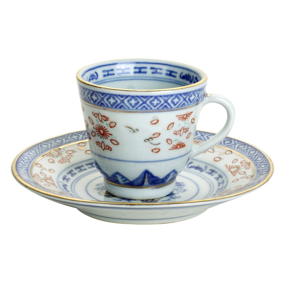 Porcelain Espresso Cups Tea Cups Mugs 60ml Ceramic Coffee Cup With Saucer: B.with handle