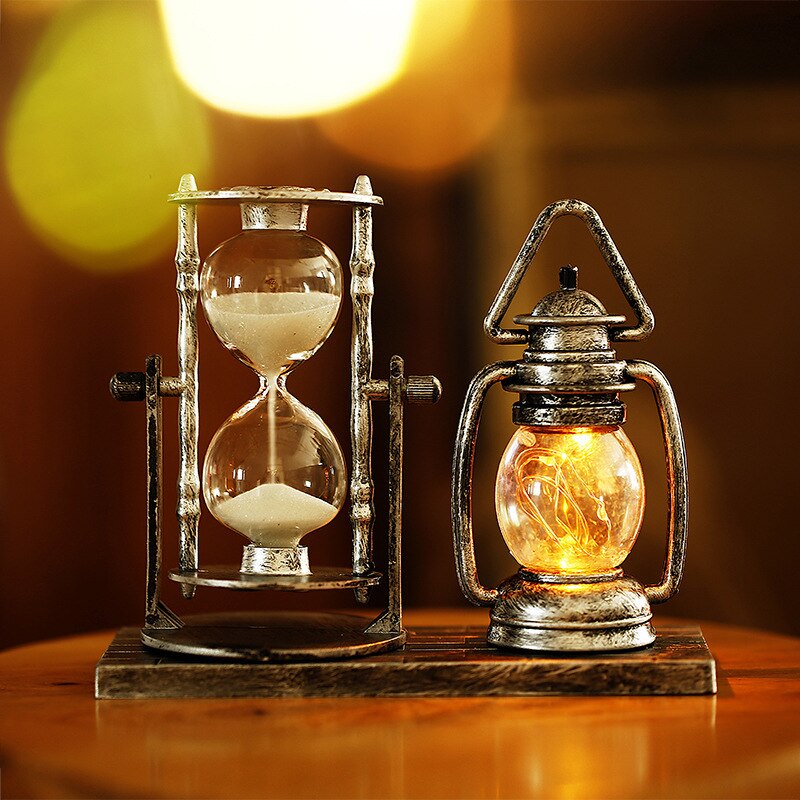 Retro timglas ornament natt ljus eiffeltorn bordslampa europeisk stil sovrum heminredning barn födelsedag