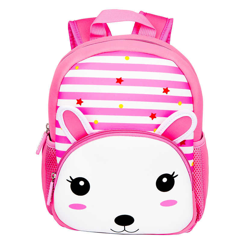 Nieuw Cute Kids Peuter Schooltassen Rugzak Kinderen Kleuterschool Schooltas 3D Cartoon Dier Tas voor Meisjes Jongens mochila infantil: Rabbit
