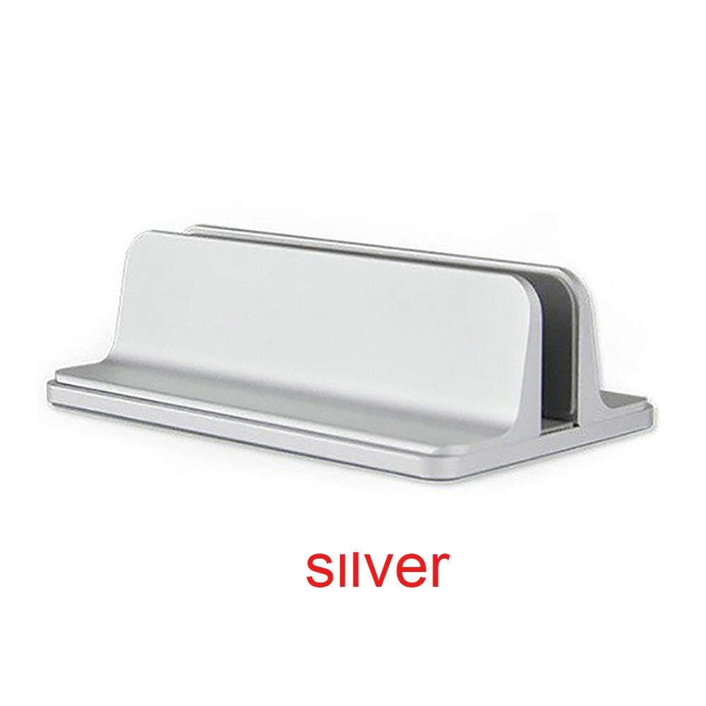 1/2 Ports Adjustable Aluminum Alloy Book Tablet Notebook Holder Standing Desk Laptop Stand Storage For Macbook Pro Air DELL iPad: 1 Port Silver