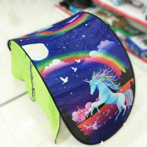 Kids Dream Bed Tents with Light Storage Pocket Children Boy Girls Night Sleeping Foldable Pop Up Mattress Tent Playhouse Unicorn: Unicorn Only Tent