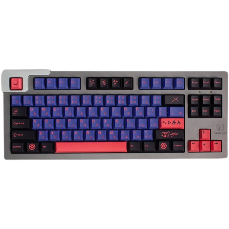 Ninja Keycaps 137 Keys Personality PBT Cherry Profile 5 Sides Dye Sublimation Key Caps for 64/87/980 Mechanical Game Keyboard