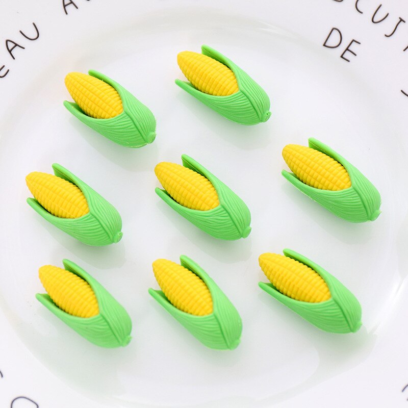 2 Pcs/set Kawaii Cartoon Assembly Corn Shape Mini Eraser Student Rubber Stationery School Office Supplies