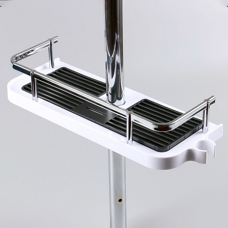 Adjustable Bathroom Pole Caddy Shower Shelf Organizer Shower Storage Rack Table Home Shower Head Soap Shampoo Bathroom Storage