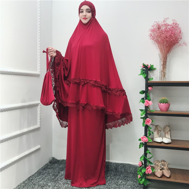 Muslimska ramadan böne plagg uppsättningar dyrka mantel kvinnor klänning turkiskt bröllop eid maxi dubai marockanska kaftan islamiska ropa 2 pecs